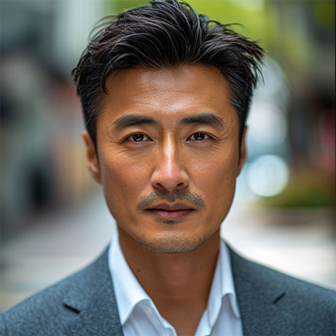 A headshot of a woman in business attire